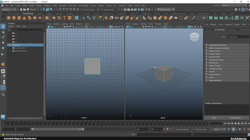 Lesson 1 - Introduction to Maya and Interface Overview